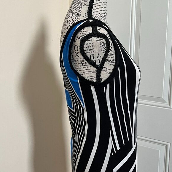 Calvin Klein Geometric Pattern Maxi Dress, Size 4 - Picture 7 of 12